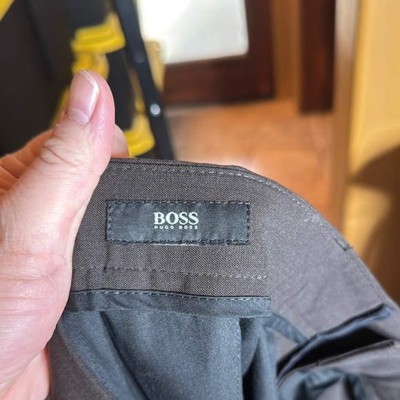 Boss Hugo Boss Dark Chocolate Brown Wool Blend Dress Pants Size 32 x 32 - Picture 4 of 6